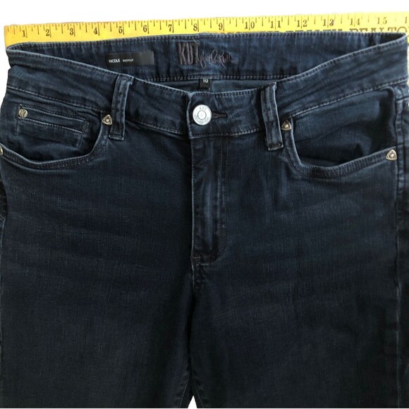 Kut from the Kloth Nicole Boot Cut Jeans Womens 10 32x34 Mid Rise Dark Wash Y2k - Picture 10 of 14